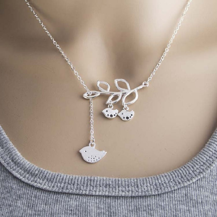 Mommy & Baby Bird Necklace