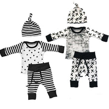 Baby Boy Black & White Design 3 PCs Outfit