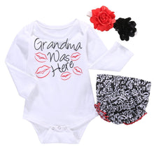 3 PCs Baby Girl - Grandma Was Here Outfit