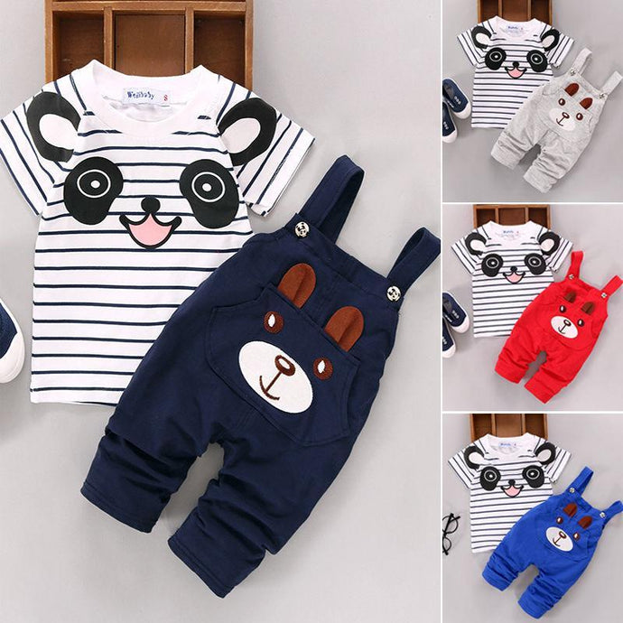 Bear Overalls Set Outfit 2 PCs - (Super Cute)