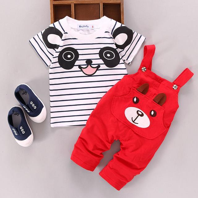 Bear Overalls Set Outfit 2 PCs - (Super Cute)