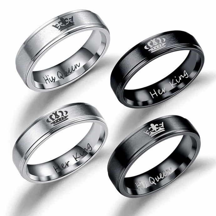 Her King, His Queen Couples Rings