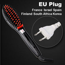 Electric hair straightener comb