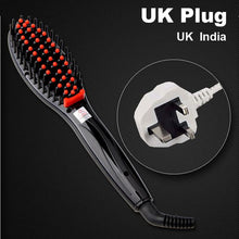 Electric hair straightener comb