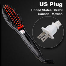 Electric hair straightener comb