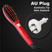 Electric hair straightener comb