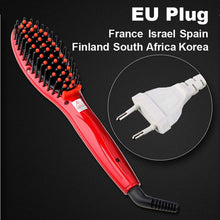 Electric hair straightener comb