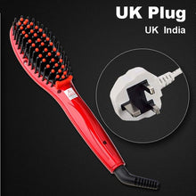 Electric hair straightener comb