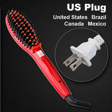 Electric hair straightener comb