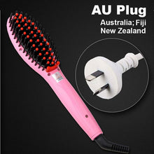Electric hair straightener comb