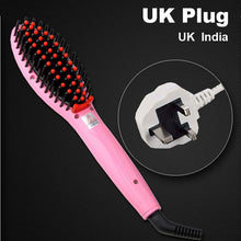 Electric hair straightener comb