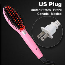 Electric hair straightener comb