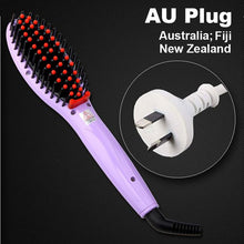 Electric hair straightener comb