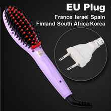 Electric hair straightener comb