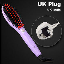 Electric hair straightener comb