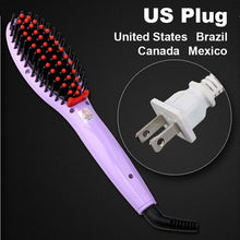 Electric hair straightener comb