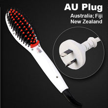Electric hair straightener comb