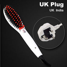 Electric hair straightener comb